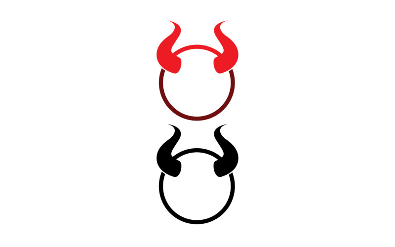 Logo modello rosso corno del diavolo v34