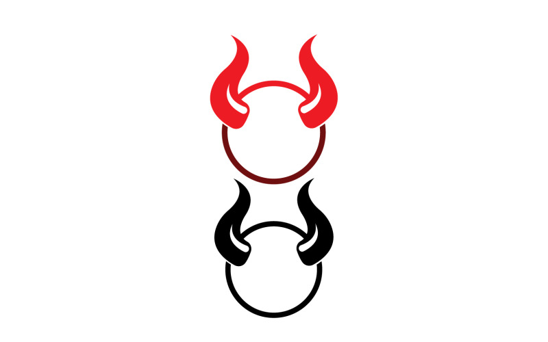 Logo modello rosso corno del diavolo v37