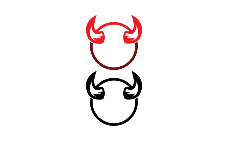 Logo modello rosso corno del diavolo v39