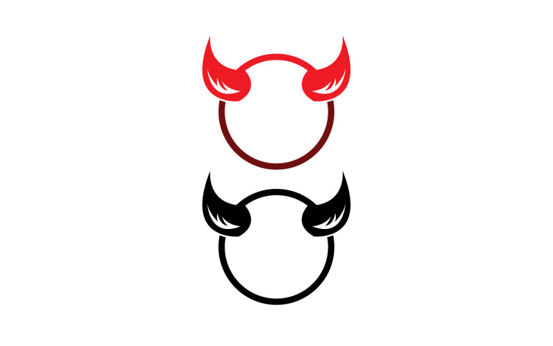 Logo modello rosso corno del diavolo v40