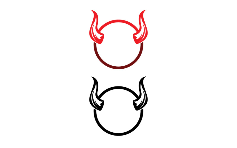 Logo modello rosso corno del diavolo v44