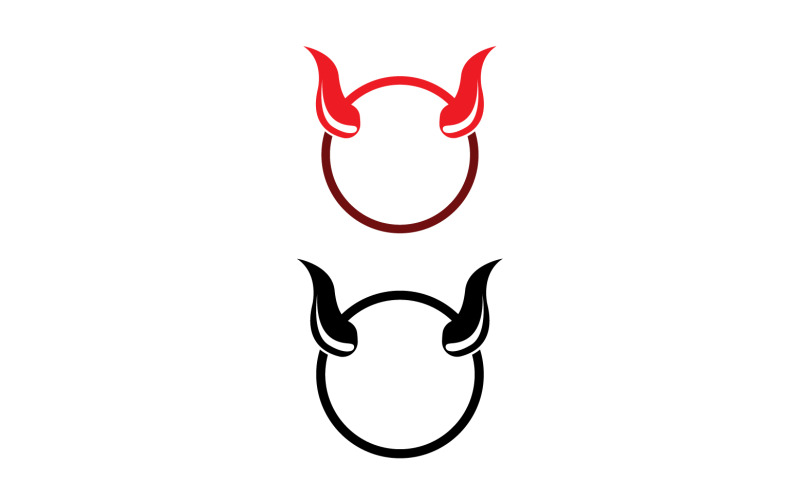 Logo modello rosso corno del diavolo v45