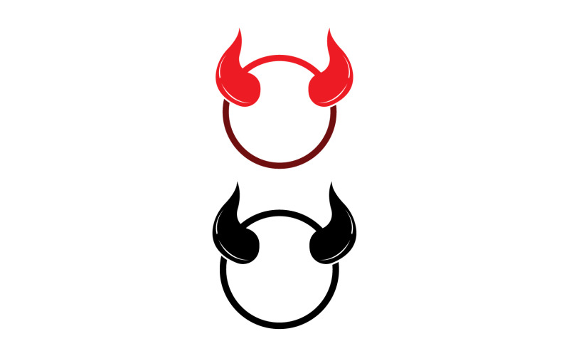 Logo modello rosso corno del diavolo v46