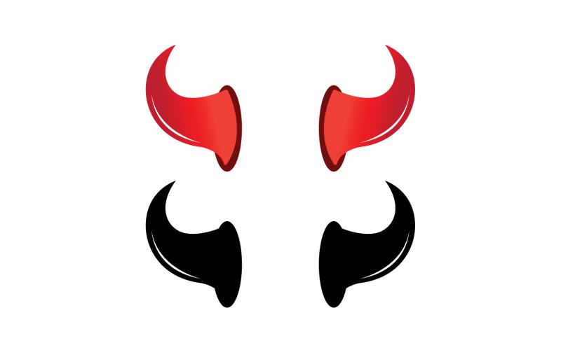 Logo modello rosso corno del diavolo v5