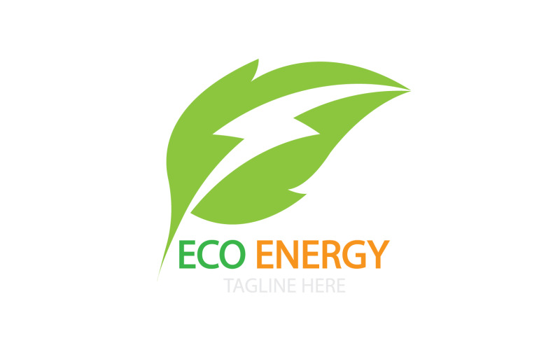 Logo vectoriel de modèle de feuille écologique verte v4