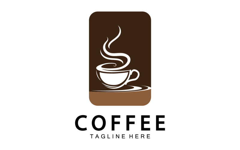 Modèle de boisson au café logo vectoriel v25
