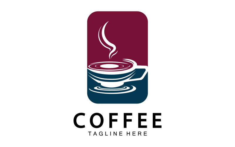 Vettore del logo del modello di bevanda al caffè v27