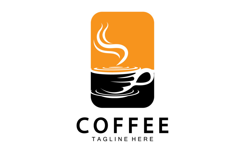 Vettore del logo del modello di bevanda al caffè v28