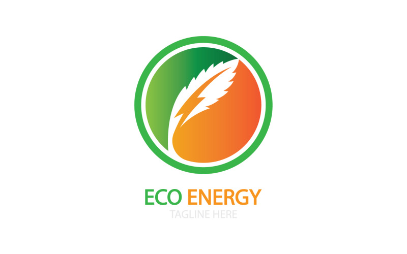 Green eco leaf template vector logo v38