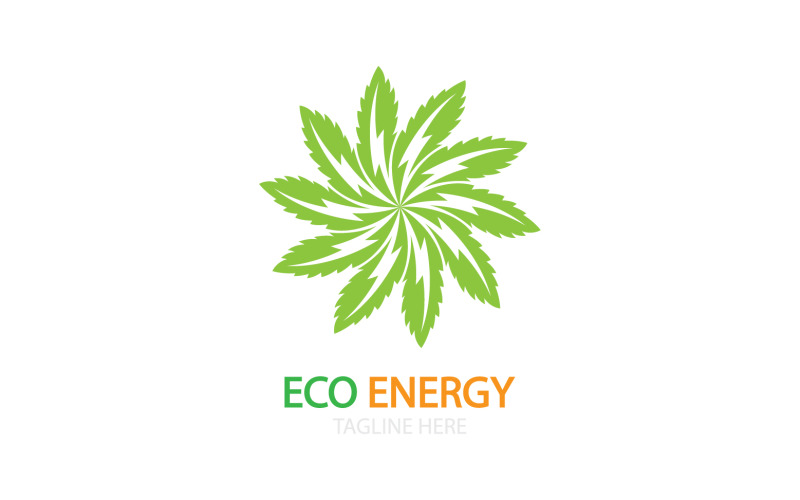 Groene eco blad sjabloon vector logo v24