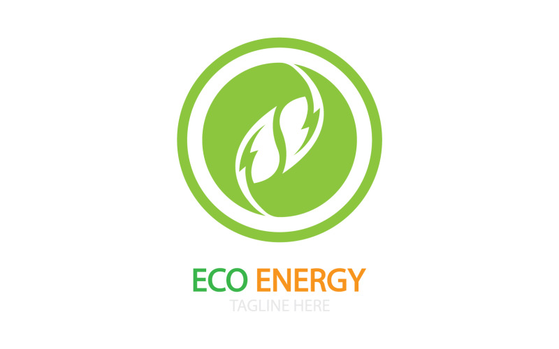 Groene eco blad sjabloon vector logo v25