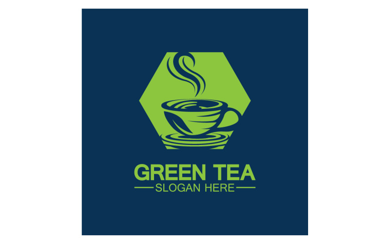 Groene thee Gezondheid sjabloon logo v48
