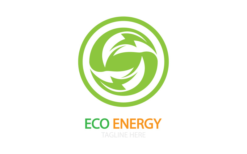 Grön eco leaf mall vektor logotyp v26