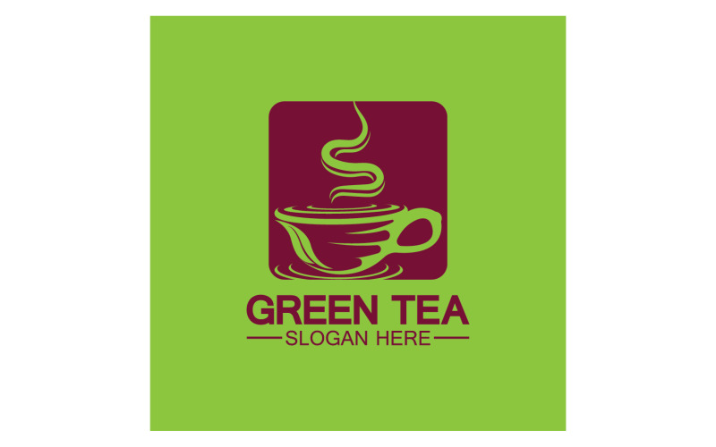 Logo šablony zdraví zeleného čaje v31