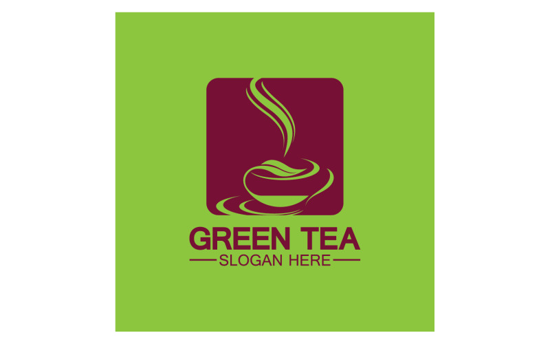 Logo šablony zdraví zeleného čaje v32