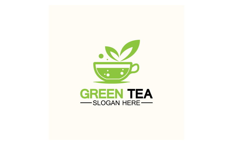 Logo szablonu zdrowia zielonej herbaty v23
