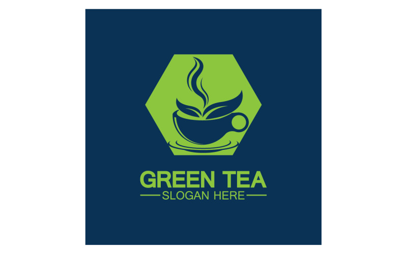 Logo szablonu zdrowia zielonej herbaty v45