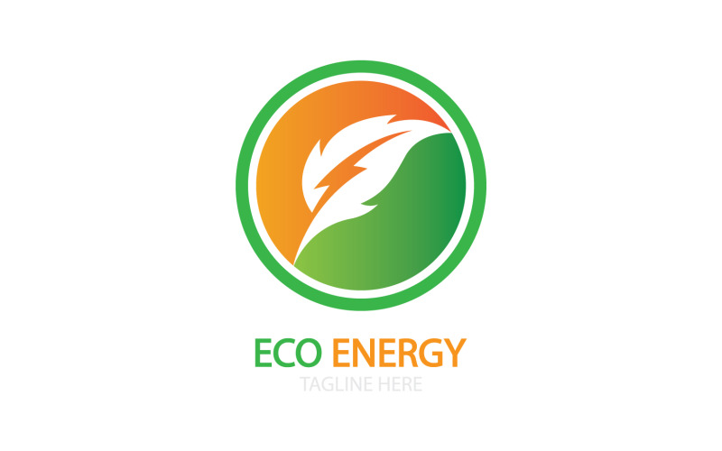 Logo wektora zielonego liścia ekologicznego v35