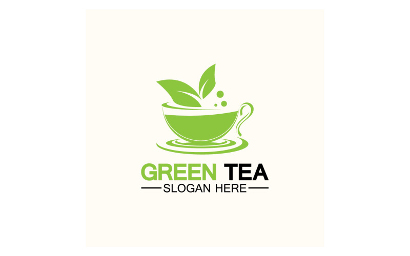 Зелений чай Health шаблон логотип v14