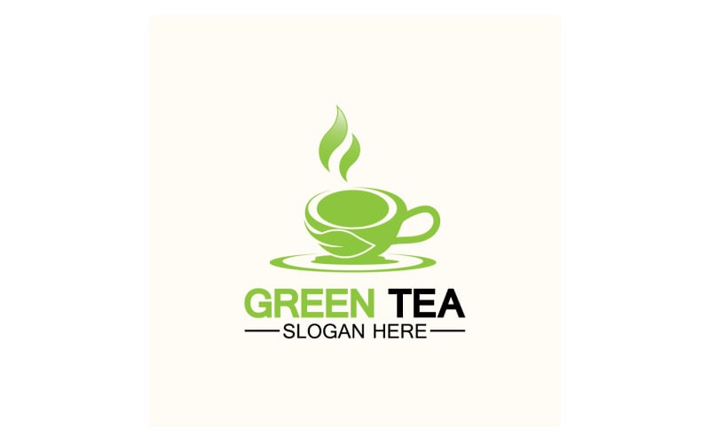 Зелений чай Health шаблон логотип v20