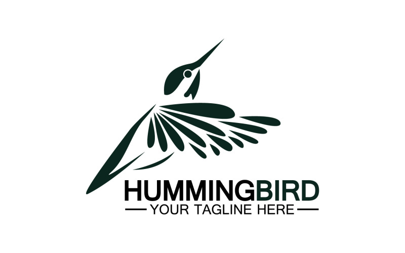 Hummingbird ikon logotyp mall v17