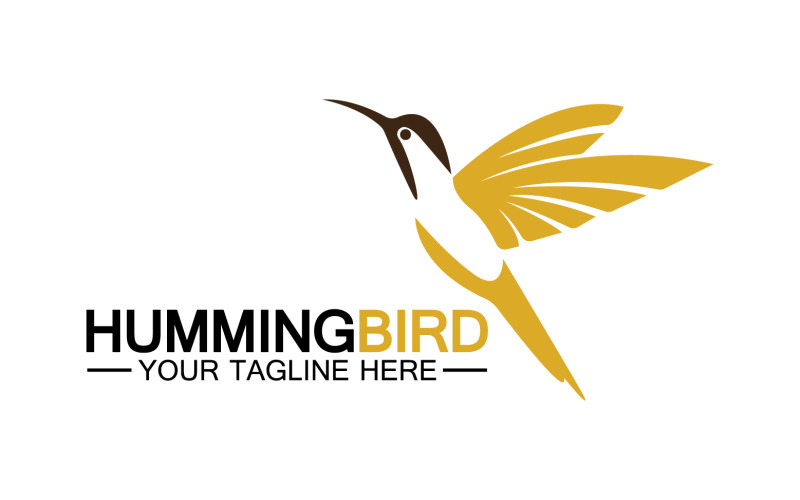 Hummingbird ikon logotyp mall v18