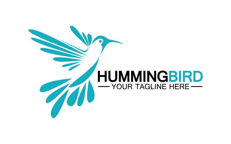 Hummingbird ikon logotyp mall v1