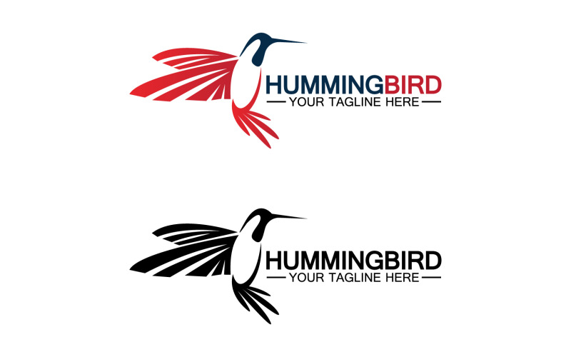Hummingbird ikon logotyp mall v20