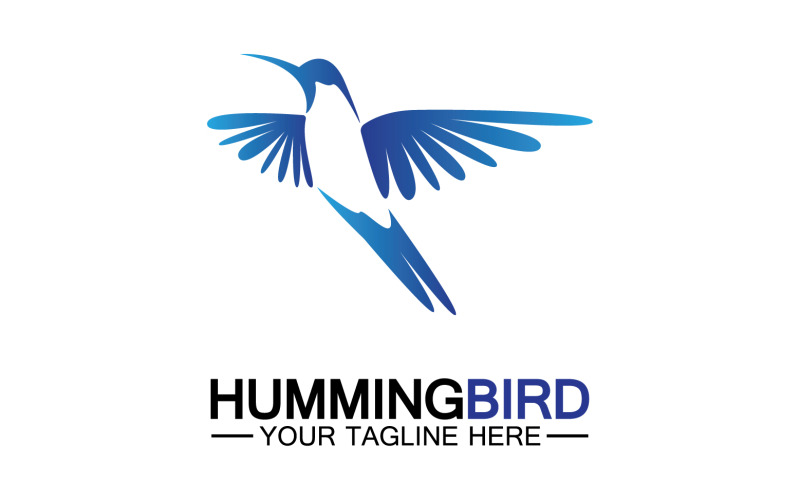 Kolibri-Symbol-Logo-Vorlage v26