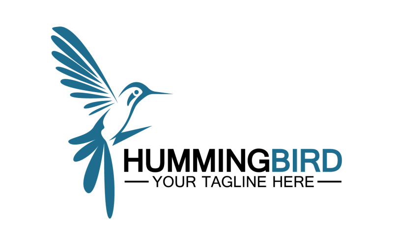 Kolibrie pictogram logo sjabloon v16