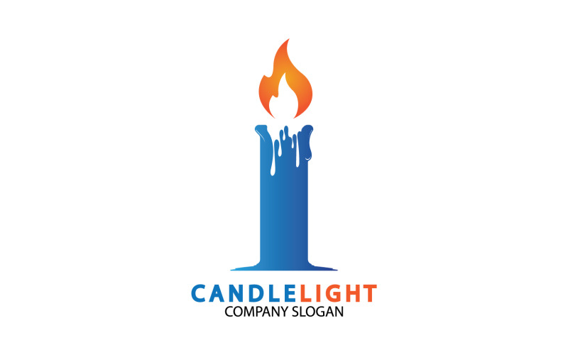 Logo ikony světla svíček vcetor template v23