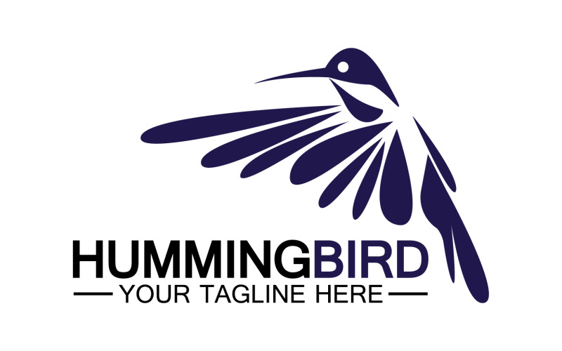 Modèle de logo d'icône de colibri v24