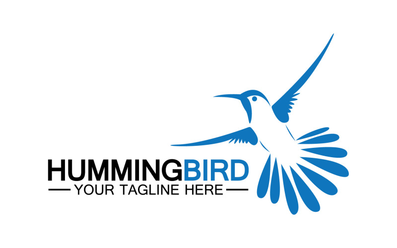 Plantilla de logotipo de icono de colibrí v13