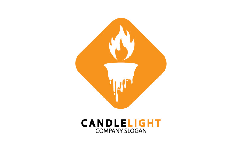 Kerzenlicht-Symbol-Logo vcetor Vorlage v56