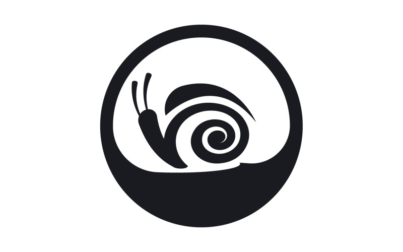 Logo zvířete hlemýžď vcetor template v24
