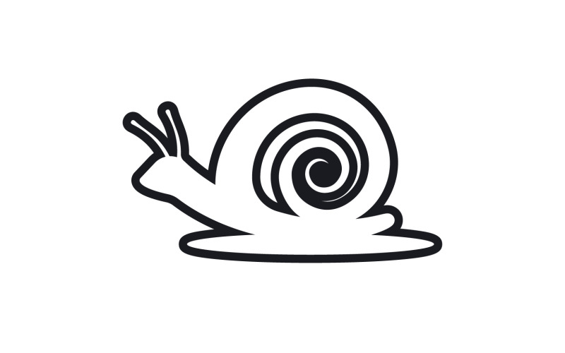 Modèle vectoriel de logo animal escargot v10