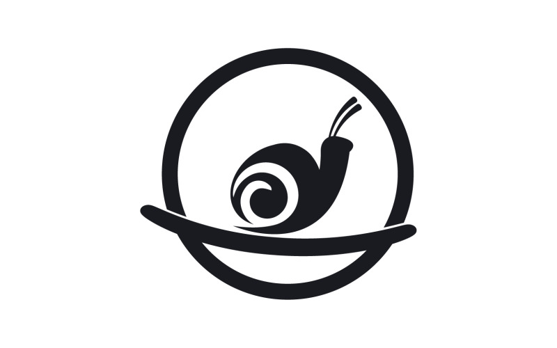 Modèle vectoriel de logo animal escargot v30