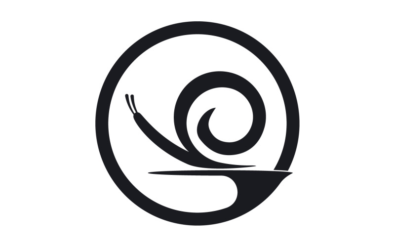 Modèle vectoriel de logo animal escargot v32