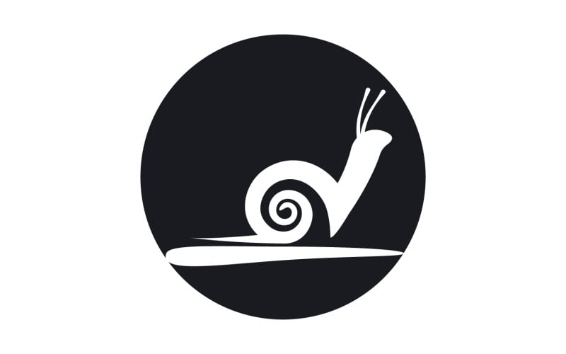 Modèle vectoriel de logo animal escargot v51