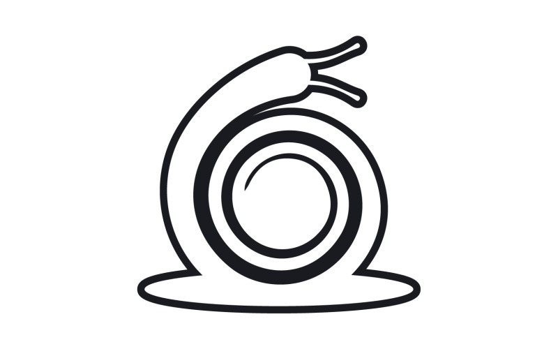 Modèle vectoriel de logo animal escargot v6