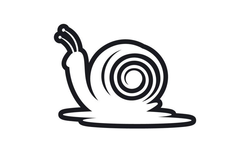 Modèle vectoriel de logo animal escargot v7