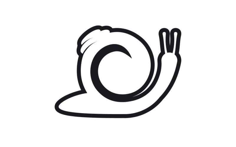 Modello vcetor logo animale lumaca v5