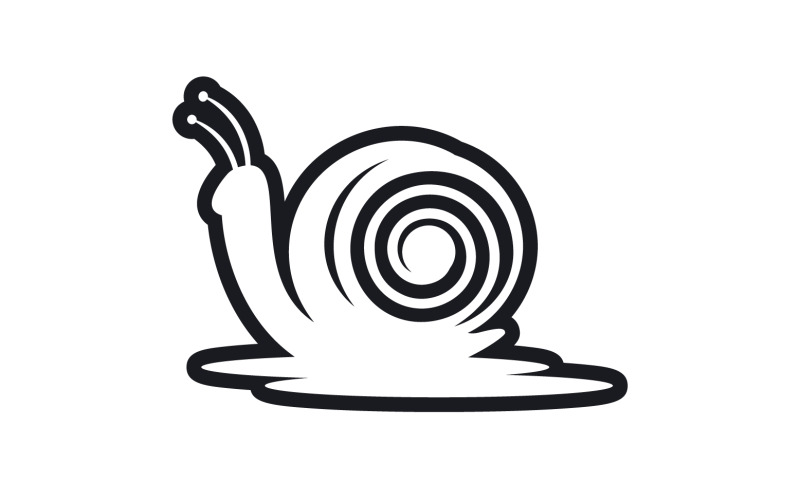 Modello vcetor logo animale lumaca v7