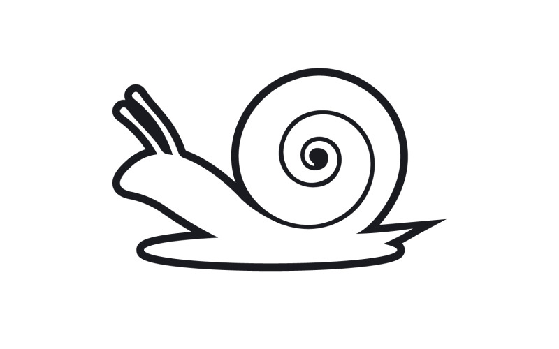 Modello vcetor logo animale lumaca v8