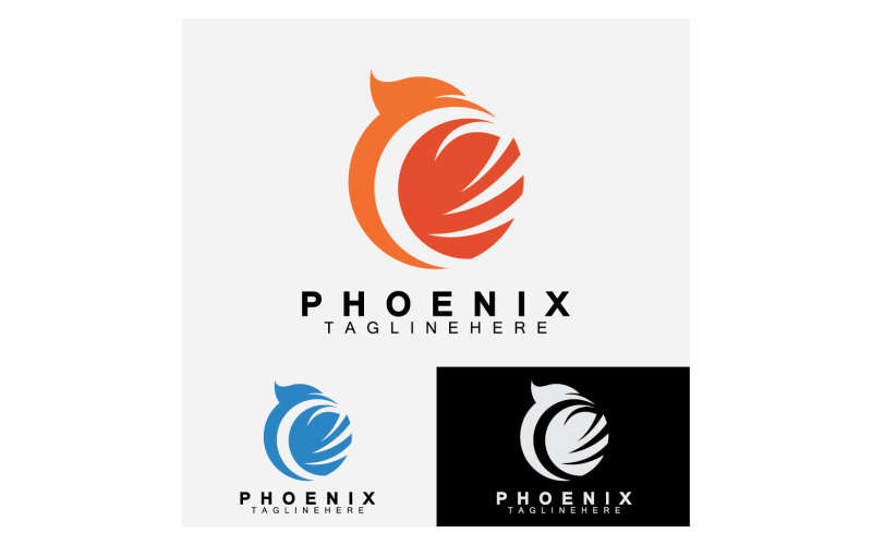 Phoenix bird template logo vector v11 - TemplateMonster