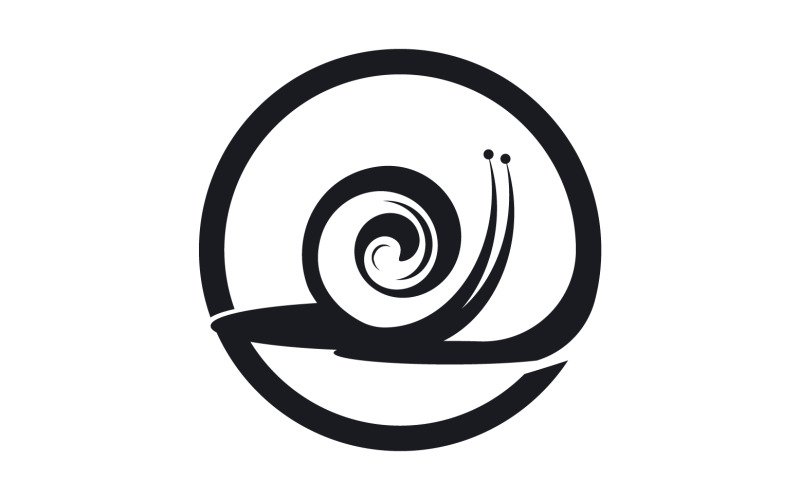 Szablon vcetor logo zwierząt ślimaka v17
