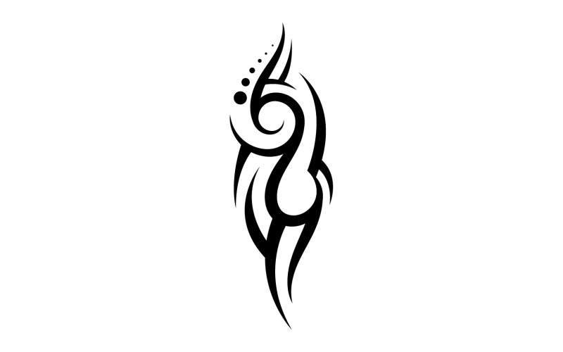Kmenové tetování vektorové logo šablony v13
