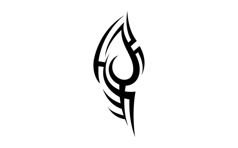 Kmenové tetování vektorové logo šablony v5