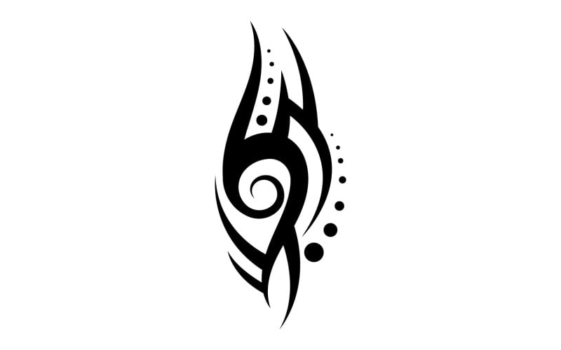 Logo de modèle vectoriel de tatouage tribal v23