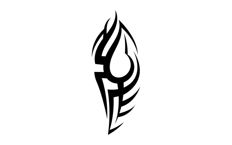 Logo del modello vettoriale del tatuaggio tribale v10